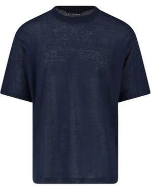 White Sand Linen T-Shirt - Blue