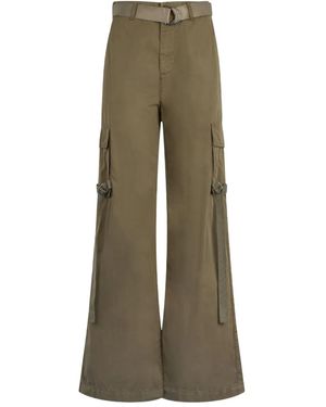 Liu Jo Pantalones tipo cargo de algodón - Verde