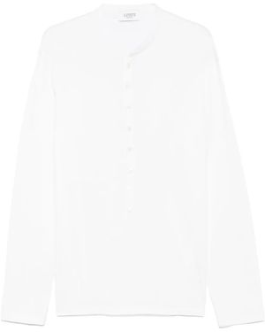 Laneus Button-Up T-Shirt - White