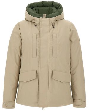 Save The Duck Enzo Hooded Flap-Pocket Parka - Natural