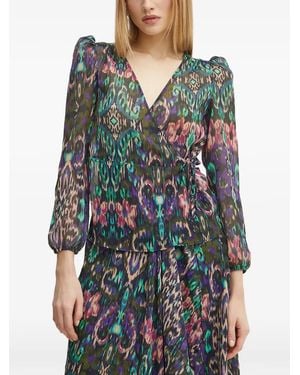 Morgan Puff-Sleeve Blouse - Green