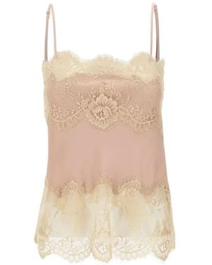 Herskind Linnea Lace Scalloped-Hem Top - Natural