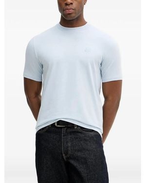 KARL LAGERFELD Logo-Embroidered T-Shirt - White