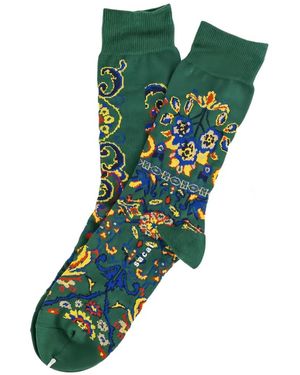 Sacai Floral Socks - Green