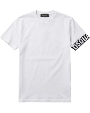 DSquared² Logo-Print Slim-Fit T-Shirt - White