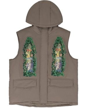 Who Decides War Graphic-Print Gilet - Gray