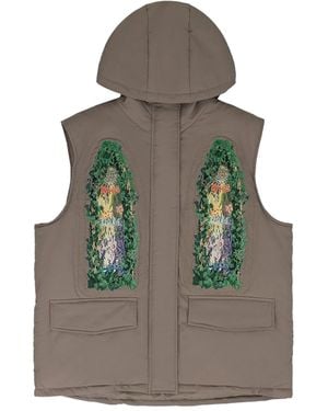 Who Decides War Graphic-Print Gilet - Grey