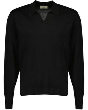 Officine Generale Simone Collared Jumper - Black