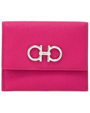 Ferragamo Damen Trifold Portemonnaie - Pink