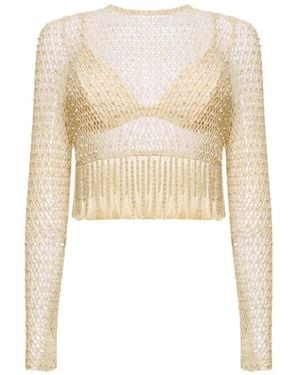 PATBO Blouse En Crochet Bloom - White