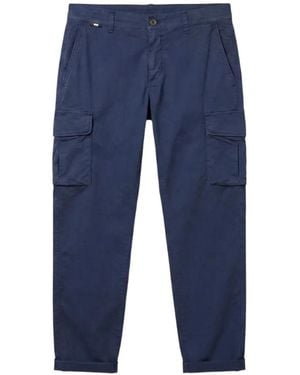 Mason's Multi-Pocket Cargo Trousers - Blue