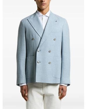 Peserico Double-Breasted Blazer - Blue