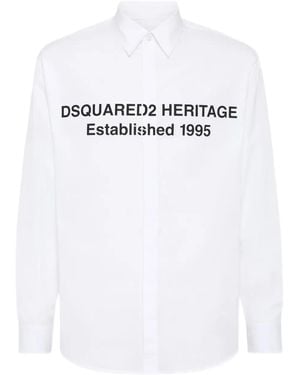 DSquared² Hemd Mit Print - Weiß