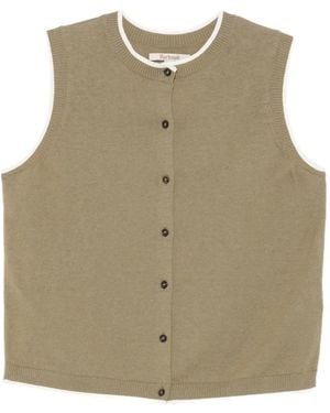 Barbour Maia Gebreide Spencer - Naturel