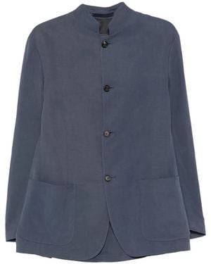 Eleventy Button Single-Breasted Jacket - Blue