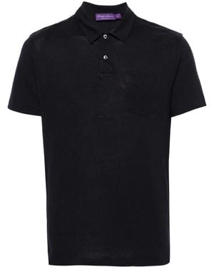 Ralph Lauren Piqué-Weave Polo Shirt - Black