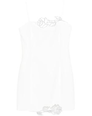 Blumarine Cady rose-embellished dress - Blanco