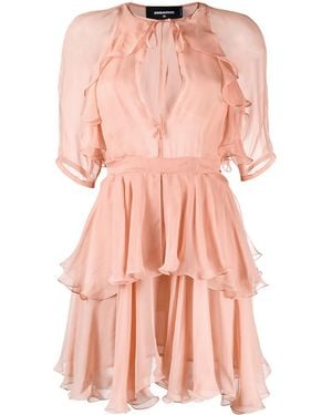DSquared² Delilah Tiered Short Dress - Pink