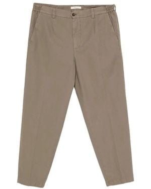 Briglia 1949 Elasticated-Waistband Pleated Trousers - Grey