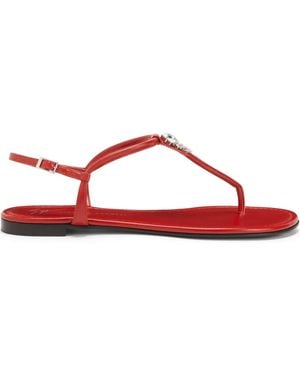 Giuseppe Zanotti Anyelle Leather Sandals - Red