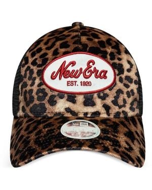 KTZ 9Forty Leopard-Print Cap - Brown