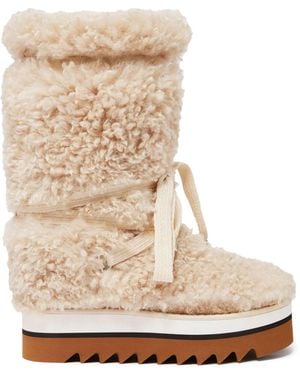 Stella McCartney Sneak-Elyse Boots - Natural