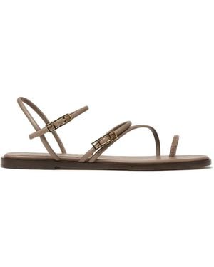Fabiana Filippi Leather Flat Sandals - White