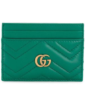 Gucci Gg Marmont Card Holder - Green