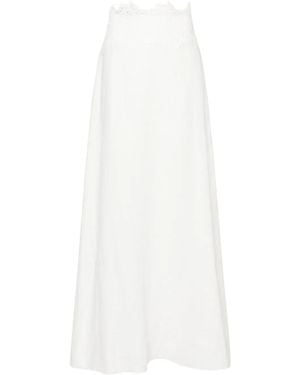 Ermanno Scervino Broderie-Anglaise Long Skirt - White