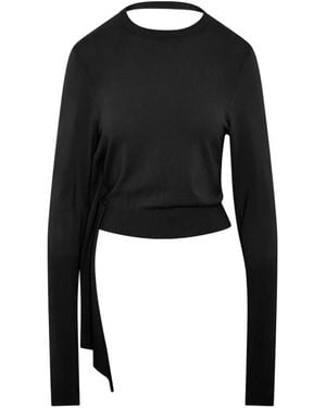 SRVC Studio Top Nocturne Con Scollatura Posteriore - Nero