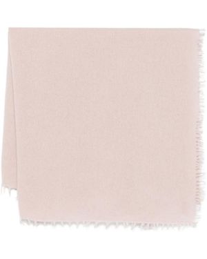 Liska Pashmina De Cachemira Con Bordes Deshilachados - Rosa