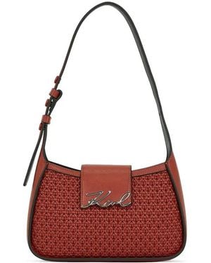 Karl Lagerfeld Woven Tote Bag - Red
