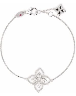Roberto Coin Pulsera Princess Flower Dubai en oro blanco de 18 ct con diamantes