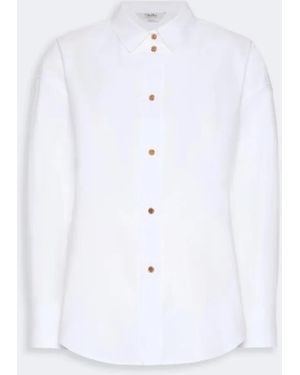 Max Mara Drop-Shoulder Button-Down Shirt - White