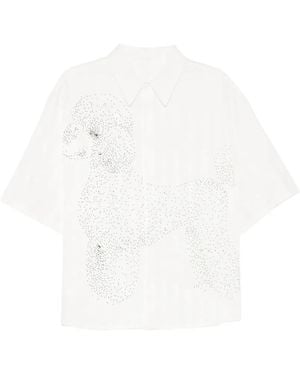CROQUIS Camisa Con Motivo De Lunares - Blanco