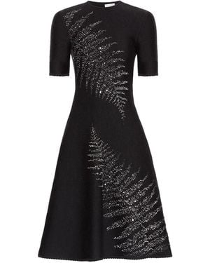Oscar de la Renta エンブロイダリードレス - ブラック