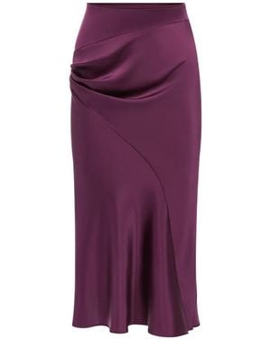 Nina Ricci Asymmetrical Draped Skirt - Purple
