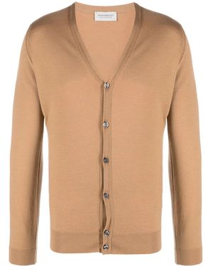 John Smedley V-Neck Cardigan - Natural