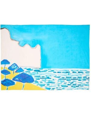 Michael Kors Graphic-Print Cover-Up - Blue