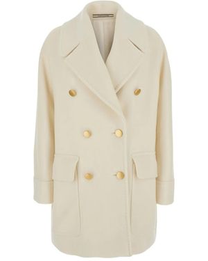 Tagliatore Double-Breasted Coat - White