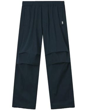 Chocoolate Knee-Pleat Track Trousers - Blue