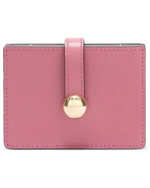 Furla Leather Strap Cardholder - Pink