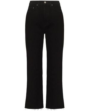 TOTEME Cropped Straight-Leg Jeans - Black