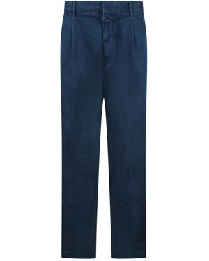 Closed Cotton Trousers - Blue