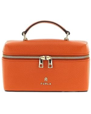 Furla Mini Sac À Main Camelia À Fermeture Zippée - Orange