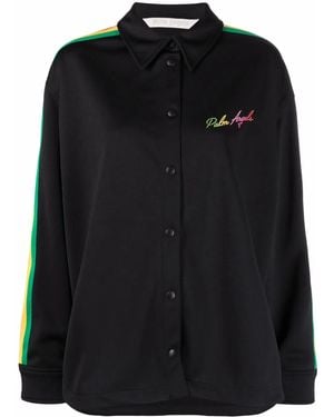 Palm Angels Camicia Con Logo Miami - Nero