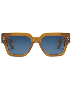 T Henri Eyewear Square-Frame Sunglasses - Blue