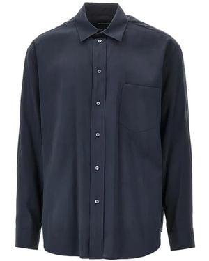 Emporio Armani Chest-Pocket Long-Sleeve Shirt - Blue