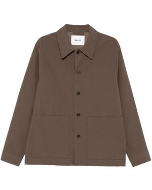 NN07 Striped-Pattern Shirt - Brown
