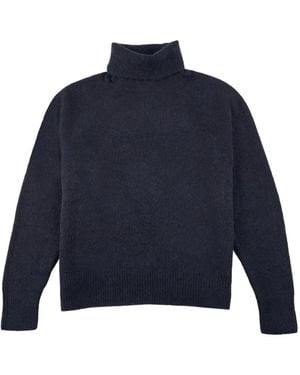 Slowear Roll-Neck Jumper - Blue